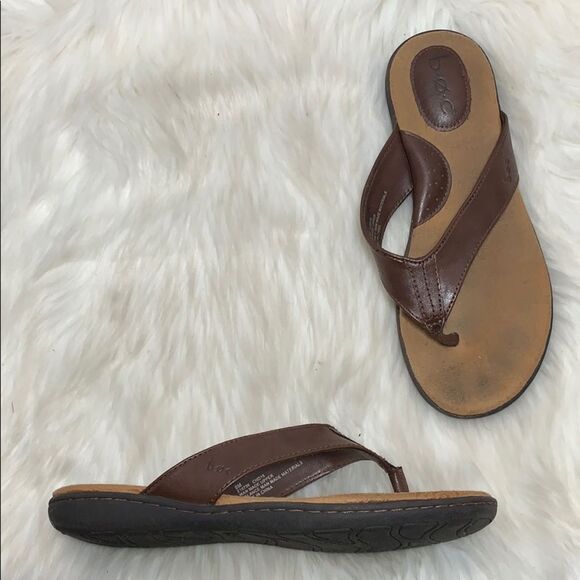 Born BOC Brown Vegan Leather Thong Sandals… - Picture 1 of 6